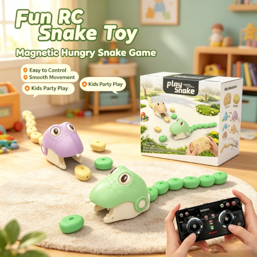Educational Toys - 遠隔操作可能な「グリーディスネーク」磁気吸引玩具、2人対戦型インタラクティブゲーム、APP制御による磁力操作