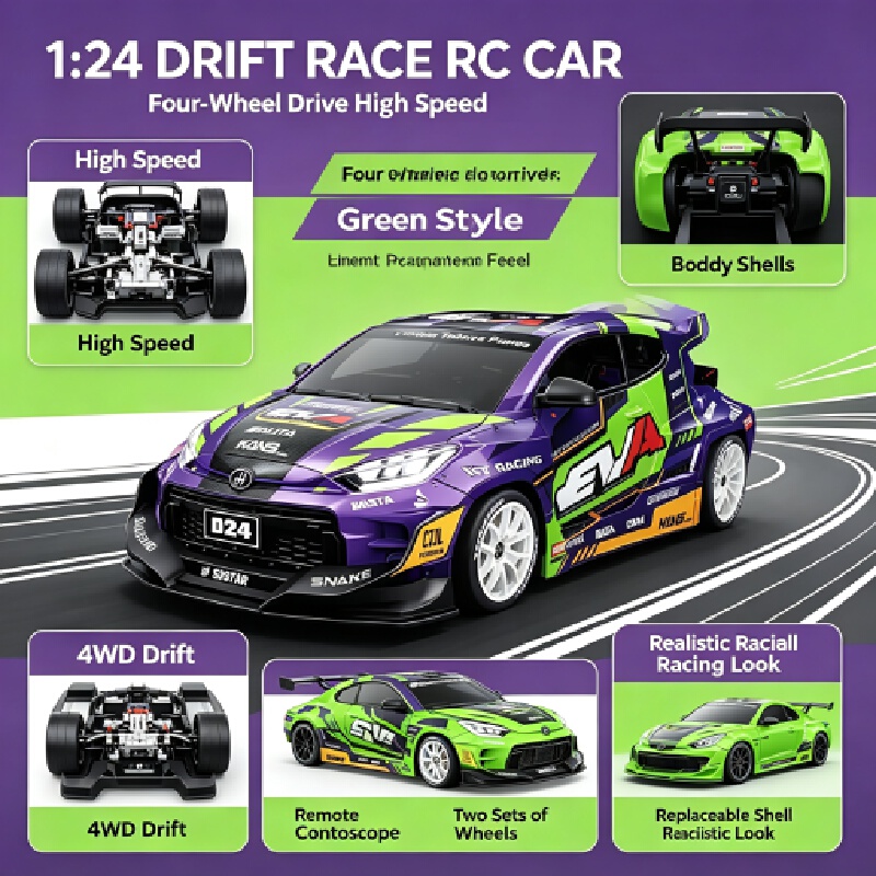 Rc Drift Car 1 24 Scale 4Wd - ホンシン ニューD24 1/24スケール RCドリフトカー フルプロポーショナル 4WD