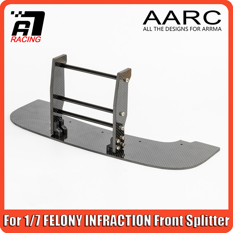 Remote Control Toys - 1/7スケールのARRMA FELONY INFRACTION RCトラック/RCカー用、カーボンファイバー製のフロントスプリッター（AR320601）。