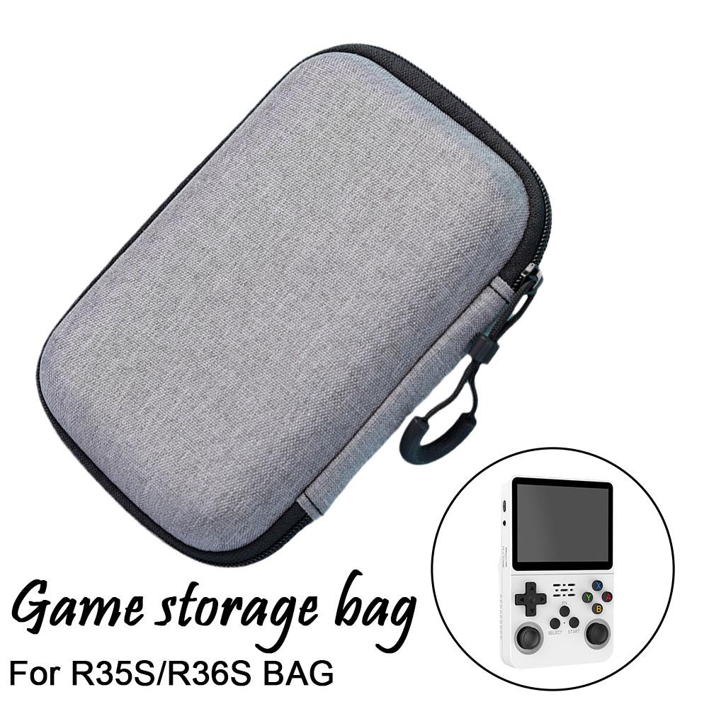 Retro Handheld Game Console R36S - R36S、R35S対応。頑丈なEVA製キャリングケース。携帯型ゲーム機用収納バッグ。衝撃吸収、持ち運び用ポーチ。
