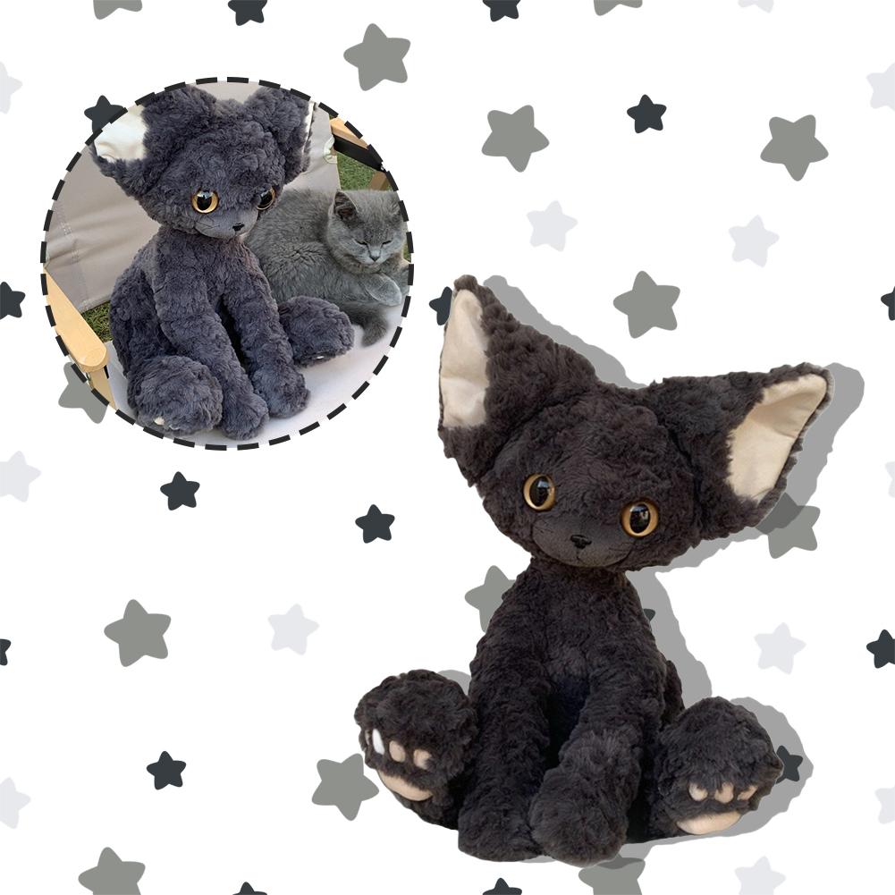 Dolls - デボンレックス猫ぬいぐるみ かわいいシミュレーションペット子猫 デボンロング猫ぬいぐるみおもちゃ レックスヘア ラブリーレックスぬいぐるみ デボンソフトぬいぐるみ