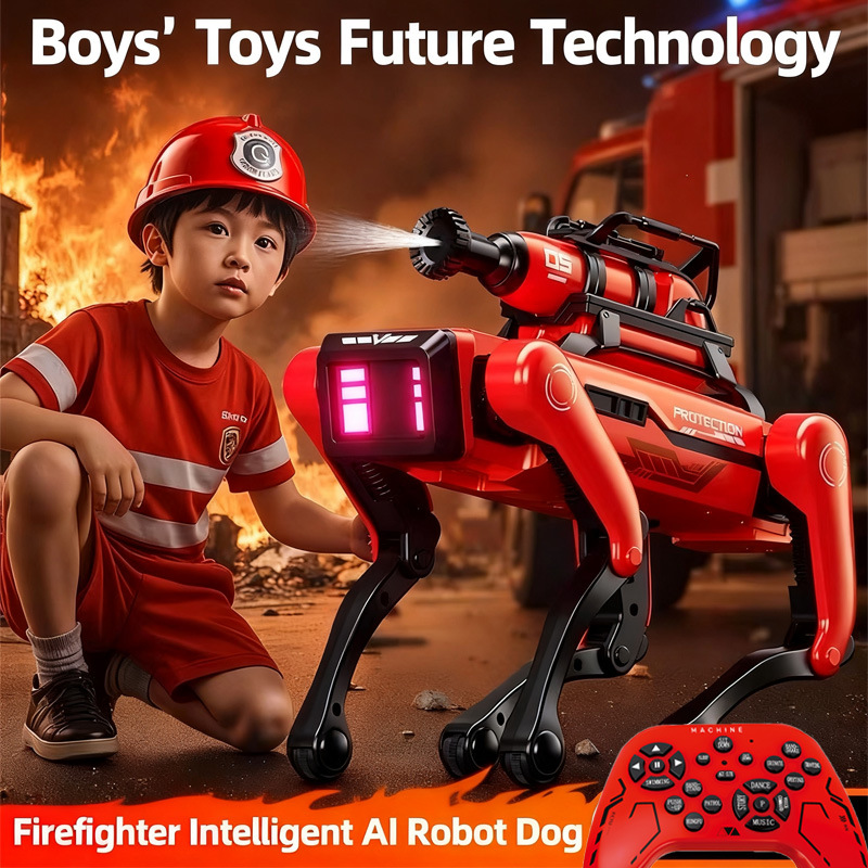 Remote Control Toys - AIロボット犬 知能消防ロボット犬 AI電子ペット 音声インタラクション リモコンロボット 子供のおもちゃ