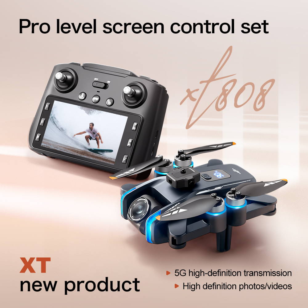 オリジナルXT808 Max GPS折りたたみ式RCドローン - Fpv Brushless Rc Drone 4K のレビューと価格