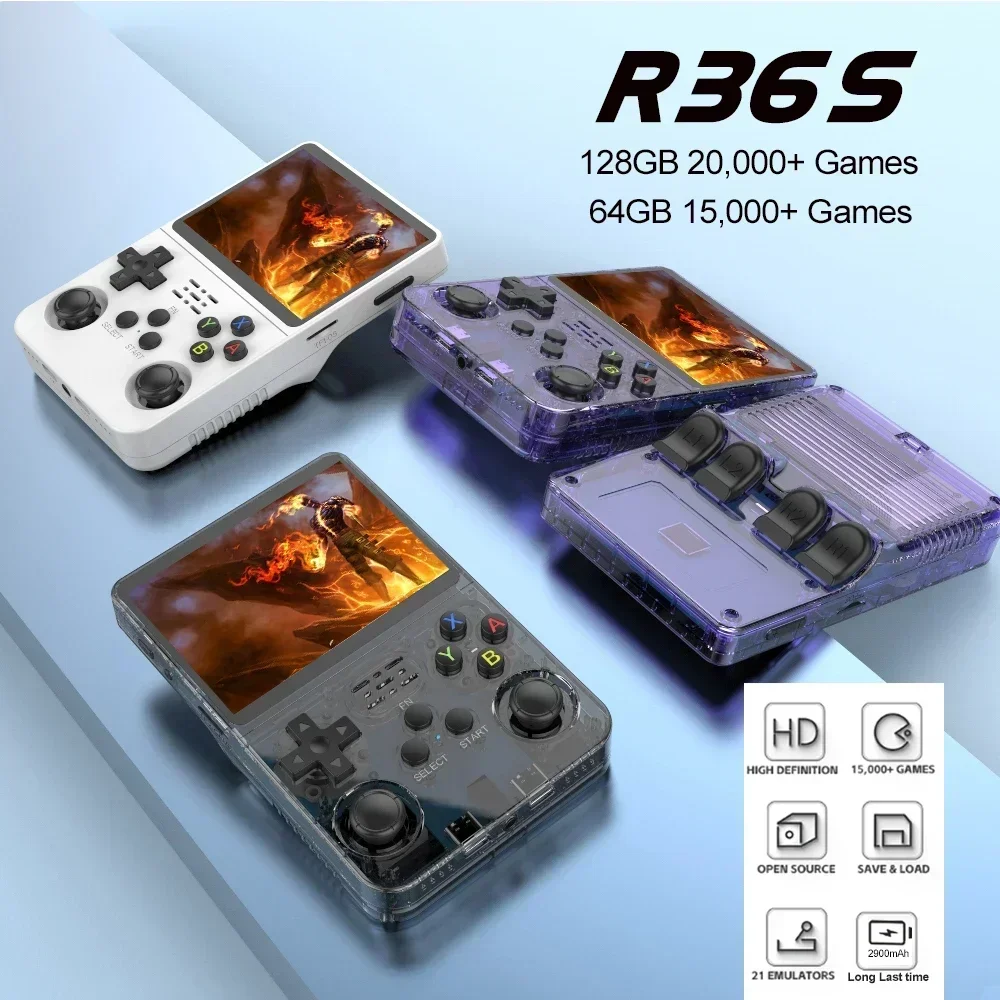 ポータブル R36S 128 ギガバイトハンドヘルドゲームコ - Retro Handheld Game Console R36S のレビューと価格
