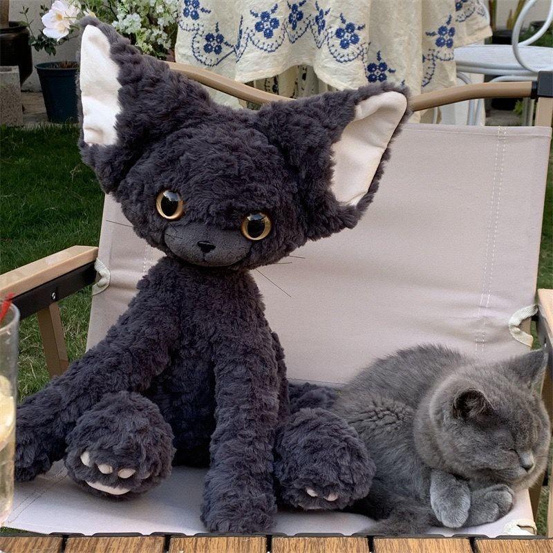 デボンレックス猫ぬいぐるみ かわいいシミュレーションペット子 - Dolls のレビューと価格