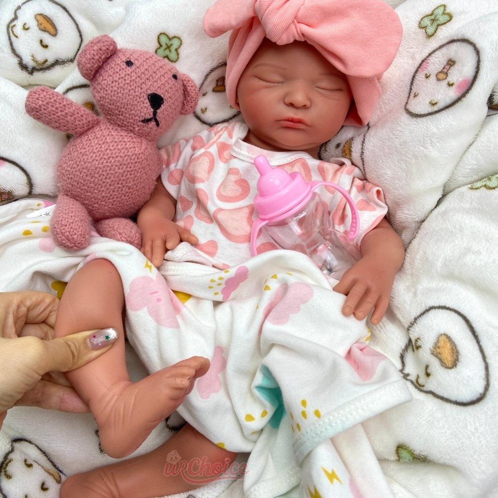 18インチの洗えるシリコン製リボーンドール、リアルな肌の血管 - Reborn Baby Doll Silicone Realistic のレビューと価格